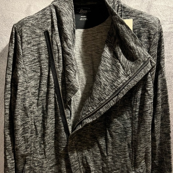 G.H. Bass Knit Zip Asymmetrical Cardigan Sz XXL NWT - Picture 6 of 8